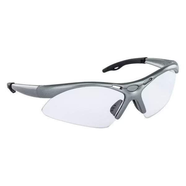 SAFETY GLASS DB SILV FRAME CLEAR LENS, Sas Safety, Mfr#: SA540-0100